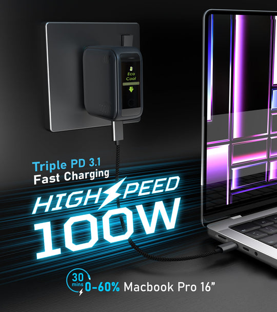 Pixy 100W Gan Compact Travel Charger